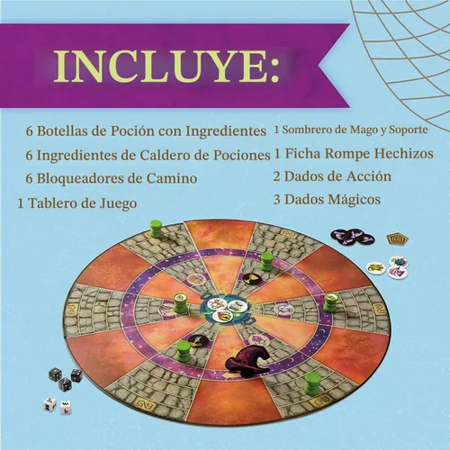 Vista 5 de Peaceable Kingdom Busqueda del caldero galardonado Juego de Pociones y hechizos Cooperativa Para Niños