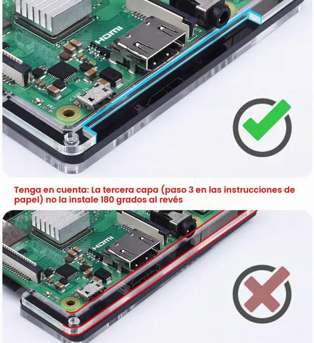 Vista 8 de Miuzei Funda para Raspberry Pi 3 con ventilador Cooling Pi 3B con 3 disipadores de calor 5V 3A fuente de alimentación compatible con Raspberry Pi 3