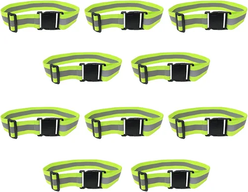 Vista 9 de Chaleco reflectante - Chaleco reflectante para correr, chaleco reflectante para correr con correas de seguridad, reflector de alta visibilidad
