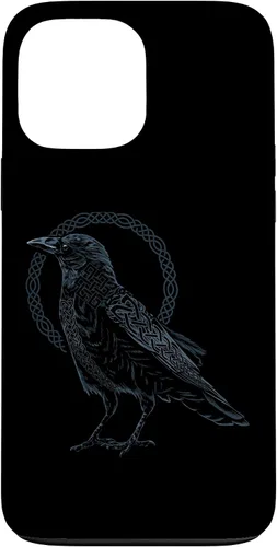 Vista 23 de Funda para iPhone 11 Pro Max Crow Raven Viking Valhalla Berserker nórdico nórdico de mitología nórdica