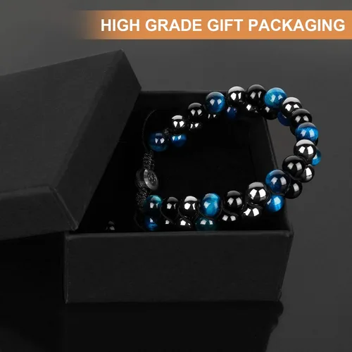 Vista 27 de Triple Protection Bracelet, CARPDIM Evil Eye bracelet and Black Obsidian evil eye Beads Bracelet for Men Women Healing Bracelets Bring Good Luck