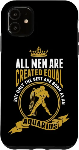 Vista 5 de iPhone 15 Solo los mejores hombres nacen como funda Acuario