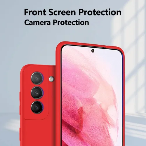 Vista 6 de X-level Funda compatible con Samsung Galaxy S21 5G – Slim Fit Soft TPU Super Thin – Serie Guardian – Rojo