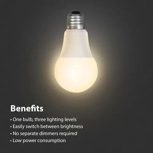 Vista 5 de Feit Electric Bombilla LED A19, interruptor IntelliBulb equivalente a 65 W, base media E26, 800 lúmenes, 2700 K, blanco suave, OM60/3DIMCA/LEDI