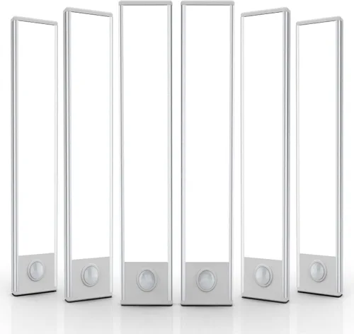 Vista 16 de Paquete de 6 luces inalámbricas para debajo del gabinete, 32 luces LED recargables con sensor de movimiento para interiores, luces magnéticas
