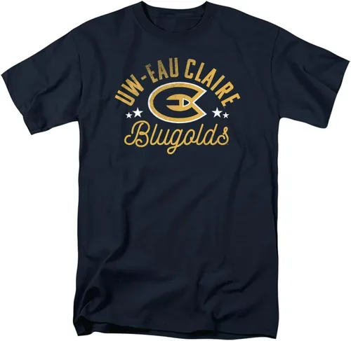 Vista 104 de Collegiate Distressed Mascot Unisex Adult T Shirt Collection 3 Universidad de Adelphi