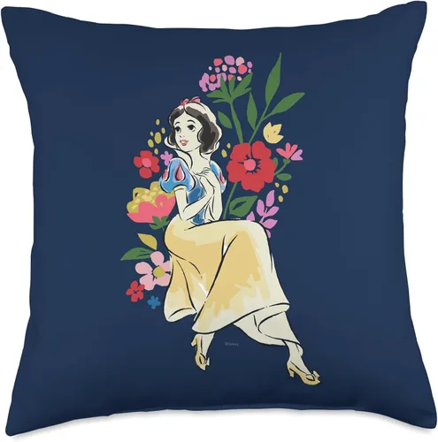 Vista 5 de Disney Princess Snow White - Almohada floral, 16 x 16 pulgadas, multicolor