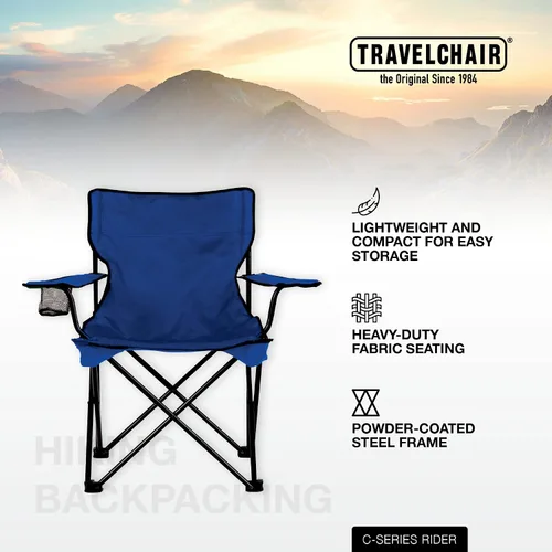 Vista 7 de Travel Chair Silla Rider C-Series, Normal, Azul Nuevo Azul (New Blue)