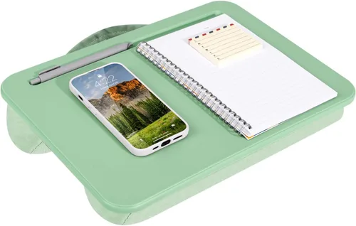 Vista 13 de LapGear - Escritorio compacto para regazo - Se adapta a laptops de hasta 15 pulgadas - Aqua Sky - Estilo núm. 43109 Microbead Cushion, Built-In