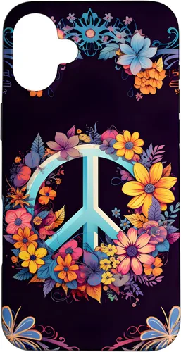 Vista 23 de Boho Floral Peace Sign Case for iPhone 17
