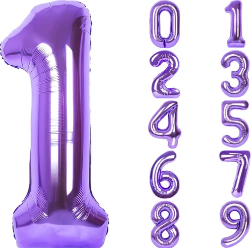 Vista 32 de Globos gigantes de números negros de 40 pulgadas, globos de aluminio de Mylar con helio para cumpleaños, globo número 0 para decoración de fiestas