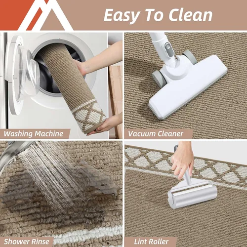 Vista 6 de COSY HOMEER Juegos de 2 Alfombras de Cocina Lavables Antideslizantes Tapetes de Cocina para Piso Absorbentes Alfombra Corredor de Cocina