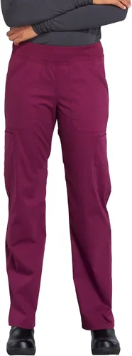 Vista 24 de Pantalones quirúrgicos Workwear Professionals para mujer, pantalón cargo sin cierre, elástico suave, WW170 Negro