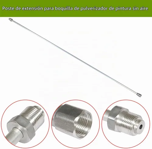 Vista 6 de Poste de extensión de punta de rociador sin aire de 59 pulgadas, varilla de extensión de punta de pistola rociadora con protector rojo