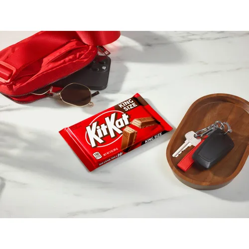 Vista 6 de KIT KAT Oblea de chocolate con leche tamaño King, barra de caramelo, 3 onzas