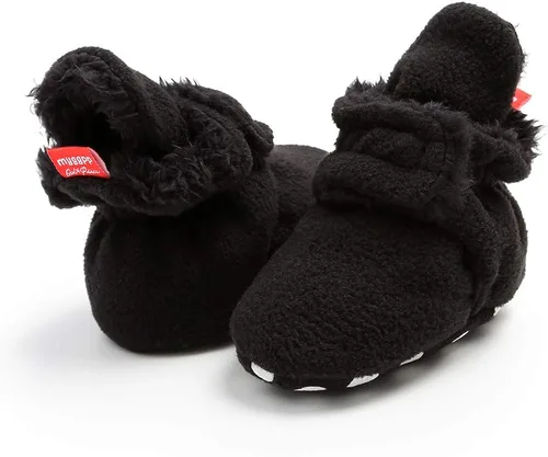 Vista 6 de Botas de forro polar para recién nacido, cálidas y cálidas, para invierno, para niños, antideslizantes, suela suave