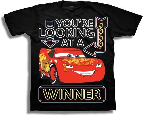 Vista 4 de Disney Cars Lightning McQueen - 3 camisetas Lightning McQueen