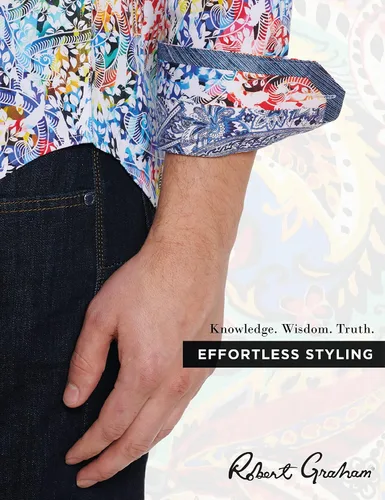 Vista 5 de Robert Graham Camisa tejida de manga larga Protoform para hombre