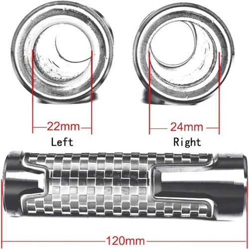 Vista 2 de 7/8''22mm For MT07 FZ07 Mt-07 Fz-072014 2015 2016 2017 2018 2019 Motorcycle Rubber Hand Grip Bar Handlebar Grips(Black)