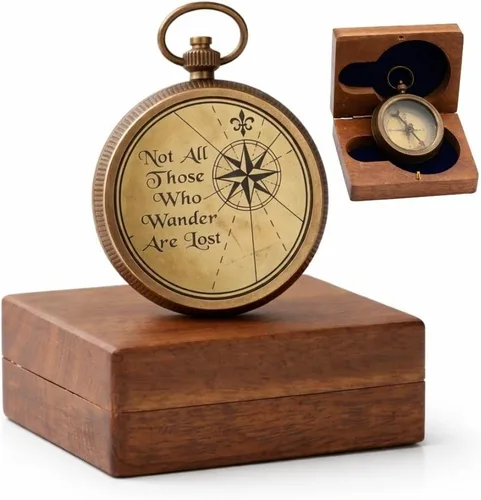 Vista 15 de Compass Gift for Mom/Dad, Vintage Pocket Compass Engraved with Go Confidently Customized Gifts for Women/Men, Baptism 2026 Communion Christian