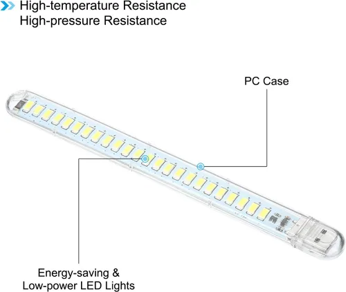 Vista 4 de PATIKIL Luz nocturna USB, portátil, enchufable, pequeña luz LED con 24 cuentas de lámpara con interruptor de sensor táctil, luz USB para baño