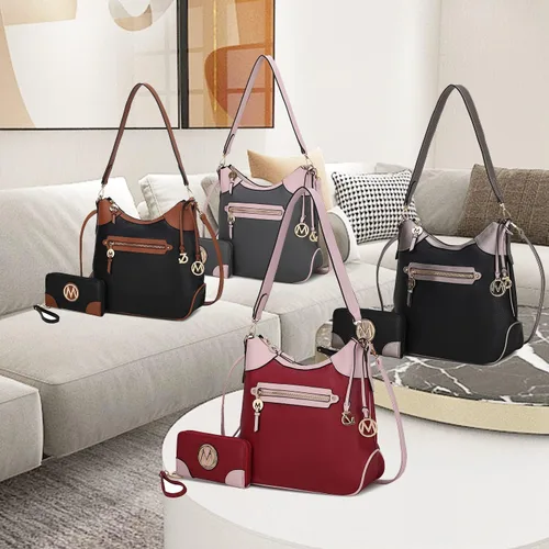Vista 7 de MKF Collection Shoulder Bag for Women,Top-Handle Hobo Bag Wristlet Wallet Purse