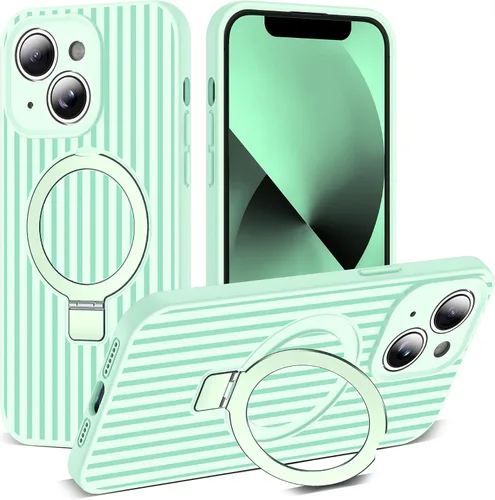 Vista 24 de SKYLMW Funda diseñada para iPhone 11 con soporte magnético invisible Compatible con Mag-Safe, a prueba de caídas de grado militar, a prueba