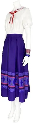 Vista 3 de HISHERTOY Disfraz para adultos disfraz de Isabela Madrigal vestido para mujer falda camisa disfraz para fiesta de Halloween