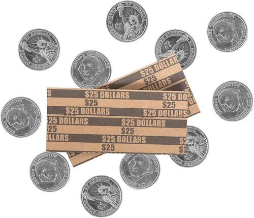 Vista 7 de Sumerfnt Rollos de Envoltorios para Monedas de Dólar, Solo Dólares, Rollos de Dólar Planos 110 Piezas