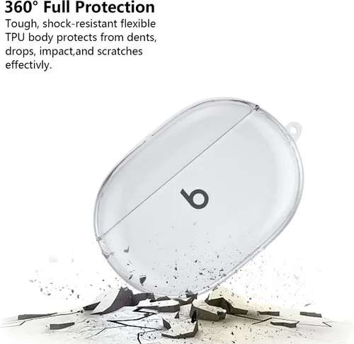 Vista 5 de Aircawin Funda transparente para Beats Studio Buds Plus 2021, para Beats Buds Cover 2023, TPU suave de protección completa para Beats Studio Buds+