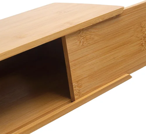Vista 2 de Funda de toalla de mano compatible con toallas de mano desechables Kleenex, soporte de toalla de mano de madera de bambú para baño, cocina, sala