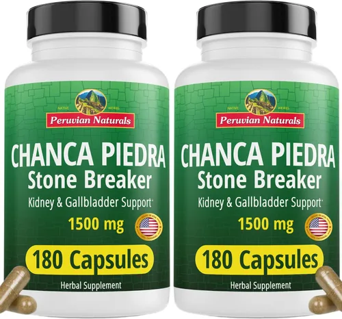 Vista 8 de Peruvian Naturals Chanca Piedra Stone Breaker 180 Cápsulas – Disolvente de Cálculos Renales y de Vesícula Biliar – 1500mg por Porción – Chancapiedra