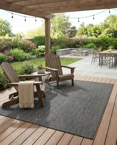 Vista 37 de Rugs.com Outdoor Solid Collection - Alfombra de pelo plano beige de 2 x 3 pulgadas, perfecta para entradas, cocinas, rincones de desayuno, piezas