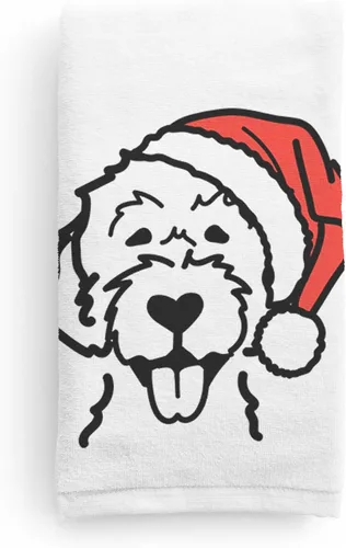 Vista 20 de Inkopious Santa Hat Airedale Terrier - Toalla de mano decorativa - Decoración navideña para el hogar
