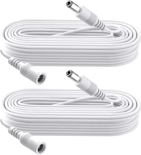 Vista 10 de Cable de extensión de alimentación CC de 3.3 pies, adaptador de corriente de 12 V/24 V, cable de extensión de 0.217 in x 0.083 in para cámara