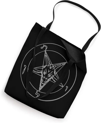 Vista 2 de Seal Of Baphomet - Bolsa de mano de cabra de Pentagrama satánico oculto