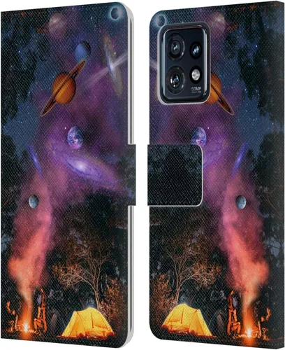 Vista 12 de Head Case Designs Officially Licensed Dave Loblaw Boy Painting Moon Clouds Sci-Fi and Surreal Leather Book Wallet Case Cover Compatible with