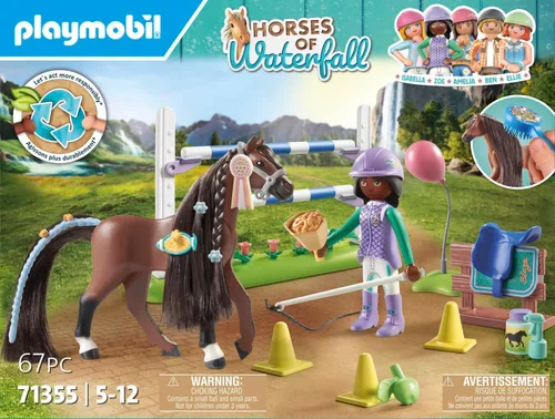Vista 4 de Playmobil Caballos de cascada: Saltarse Arena con Zoe y Blaze