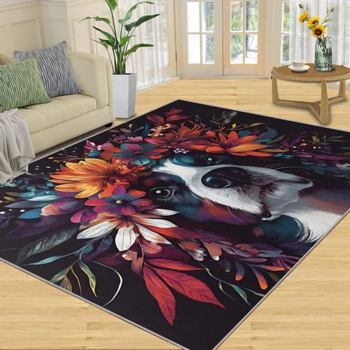 Vista 27 de Cyberpunk - Alfombras para dormitorio, alfombra de área Cyberpunk Hacker, alfombras futuristas para sala de estar, alfombra antideslizante
