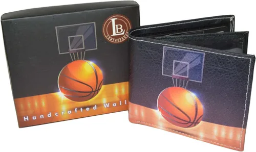 Vista 6 de Leatherboss - Aro de baloncesto impreso para piso de madera dura, plegable, para tarjetas de crédito, con caja de regalo, multicolor, Multicolorido