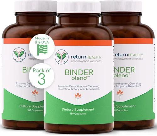 Vista 9 de Binder Blend – Suplemento de toxina aglutinante, cápsulas de desintoxicación para un intestino sano – 180 cápsulas – 90 porciones – 960 mg de carbón