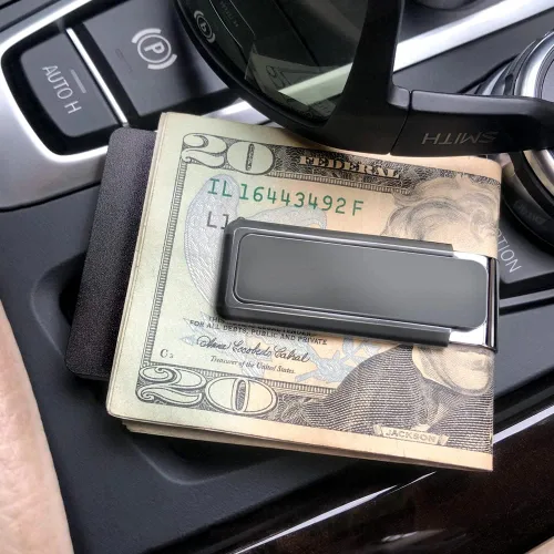 Vista 5 de M-Clip Clip para dinero, alternativa minimalista y delgada para llevar en el bolsillo delantero, soporte para efectivo y tarjetas de crédito