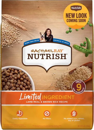 Vista 12 de Nutrish - Comida seca para perros con ingredientes limitados, receta de carne de cordero y arroz integral, bolsa de 14 lb, el embalaje puede variar