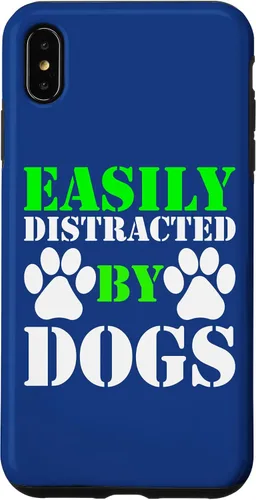 Vista 11 de Easily Distracted by Dogs for Puppy Dog Lover Funny Dog Paw Case for iPhone 16