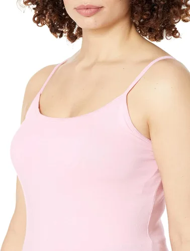 Vista 3 de Hanes - Cami de algodón elástico para mujer con sostén integrado