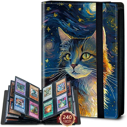 Vista 71 de Rossy Carpeta de tarjetas con 4 bolsillos, carpeta de tarjetas intercambiables, álbum de colección de tarjetas, para 160 tarjetas de carga lateral