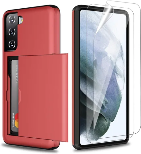 Vista 9 de ZUSLAB Funda tipo cartera compatible con Samsung Galaxy S21 Plus 5G, con tarjetero y a prueba de golpes, antiarañazos, compatible con Samsung Galaxy