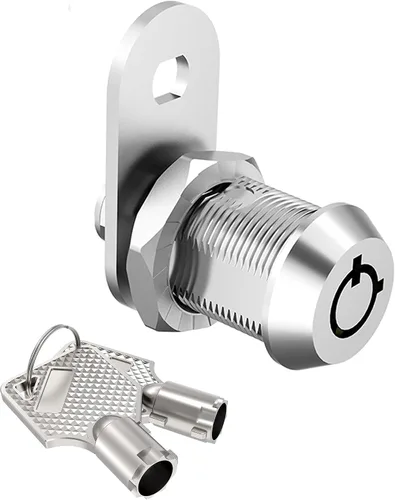 Vista 14 de Paquete de 1 cerradura de gabinete con llaves, cerraduras tubulares de leva de 5/8 pulgadas con llave similar, cerradura de RV para armarios