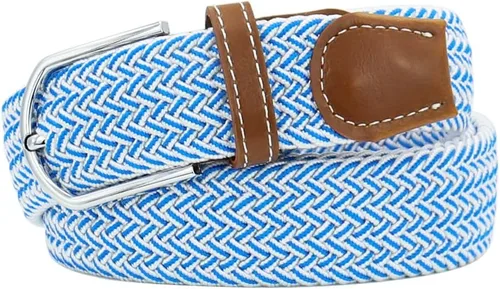 Vista 33 de Mixed Color Woven Stretch Braided Belts for Men and Women Fashion Elastic Belts
