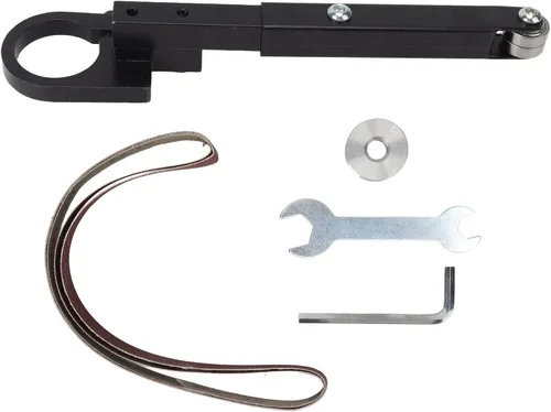 Vista 2 de Fdit Accesorio para lijadora de banda, lijadora de archivos de detalles, piezas de amoladora de correa, acero resistente, impacto de bajo ruido